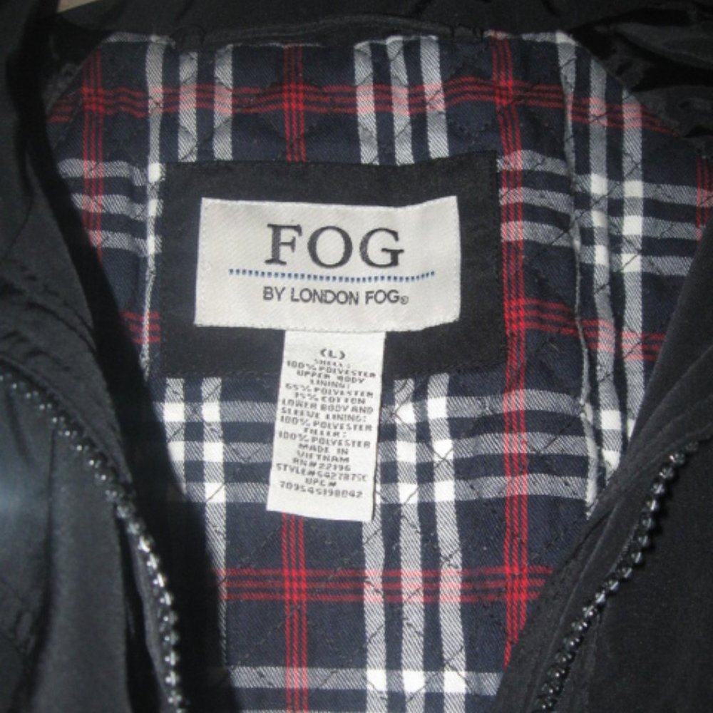 FOG by London Fog Black Zip Up Jacket - Picture 3 of 4